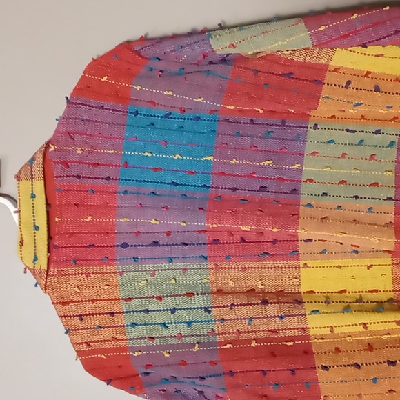 Multicolor Patchwork Button-Front Jacket - Picture 9 of 9